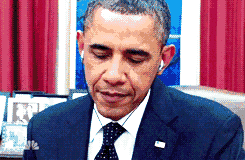Animation: Barak Obama listening to music
