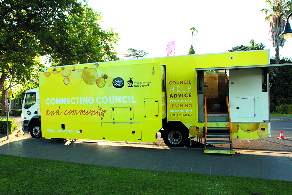Connecting council and community - Wagga Wagga City Council's bright yellow community engagement truck