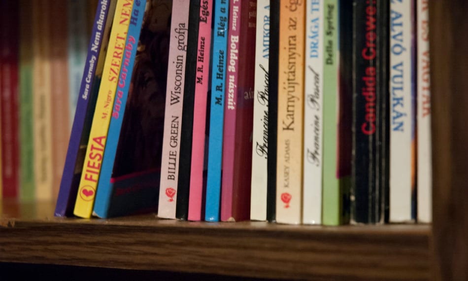 Books on a book shelf