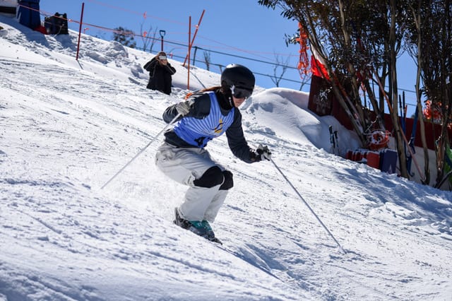 Nicole Parks competing at the Snow Games
