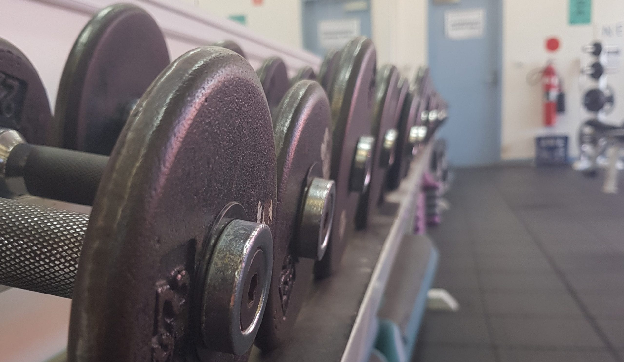 Row of dumbbells in Bathurst gym