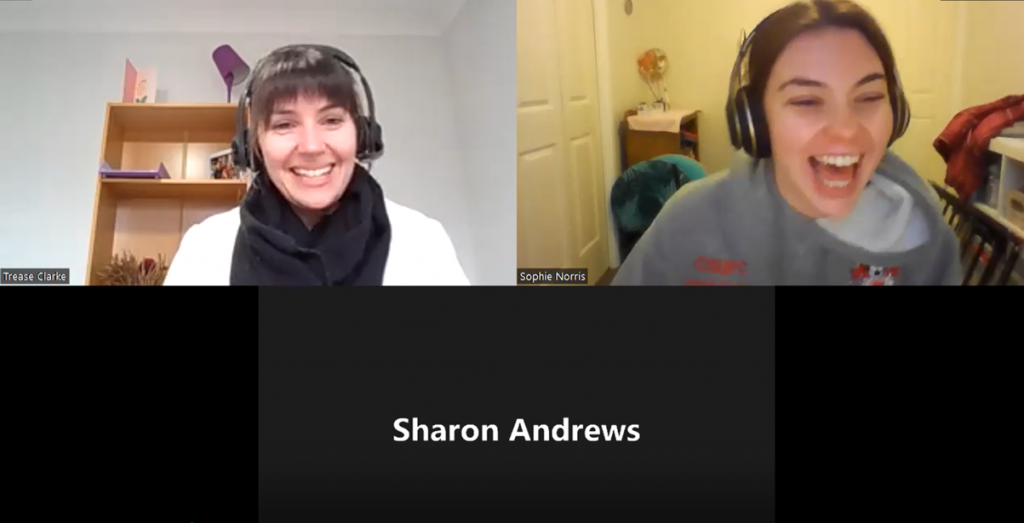 Sophie Norris, Trease Clarke and Ms Sharon Andrews exchange laughs as they record Episode 2: Teacher’s Aide Pathway Program.