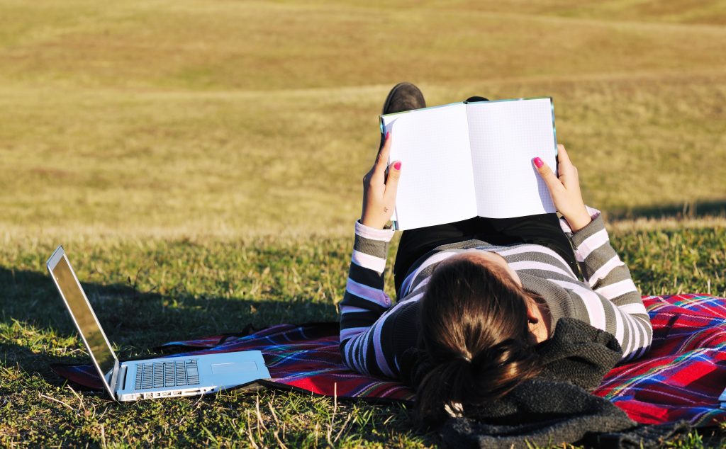 Girl studying