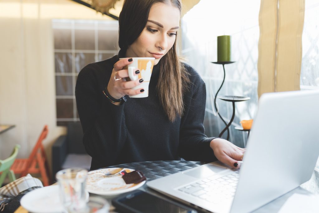 Girl with coffee