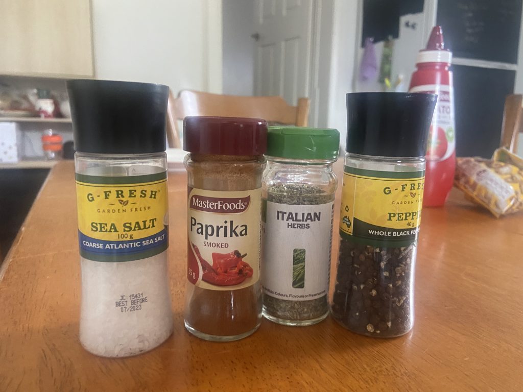 Some of my favourite seasonings (and you can never go wrong with a bit of salt and pepper!)