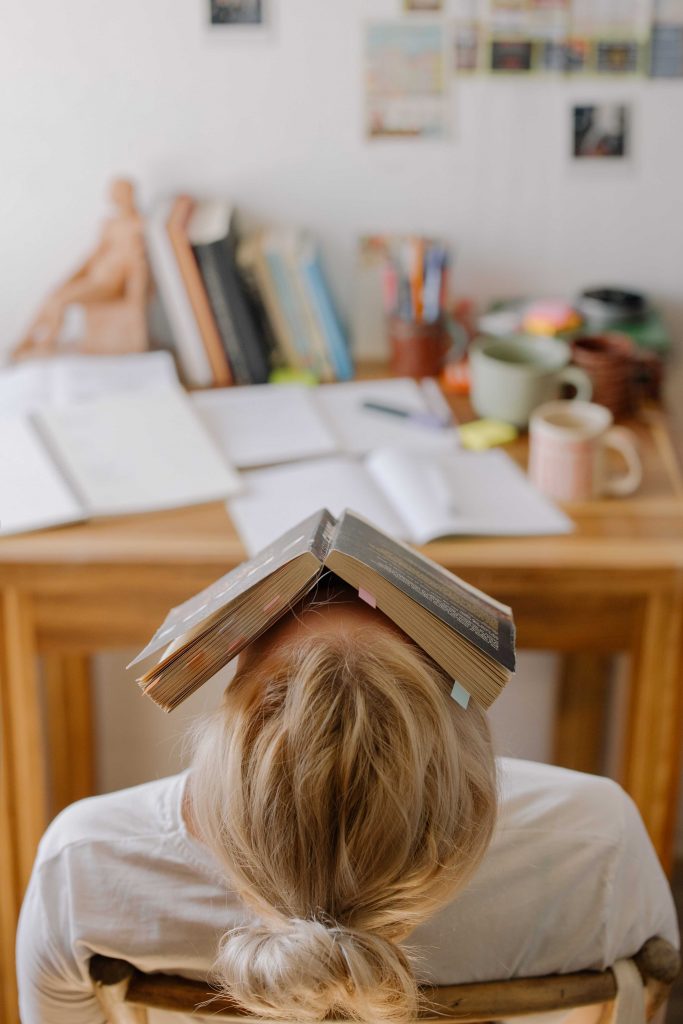 sleeping while studying