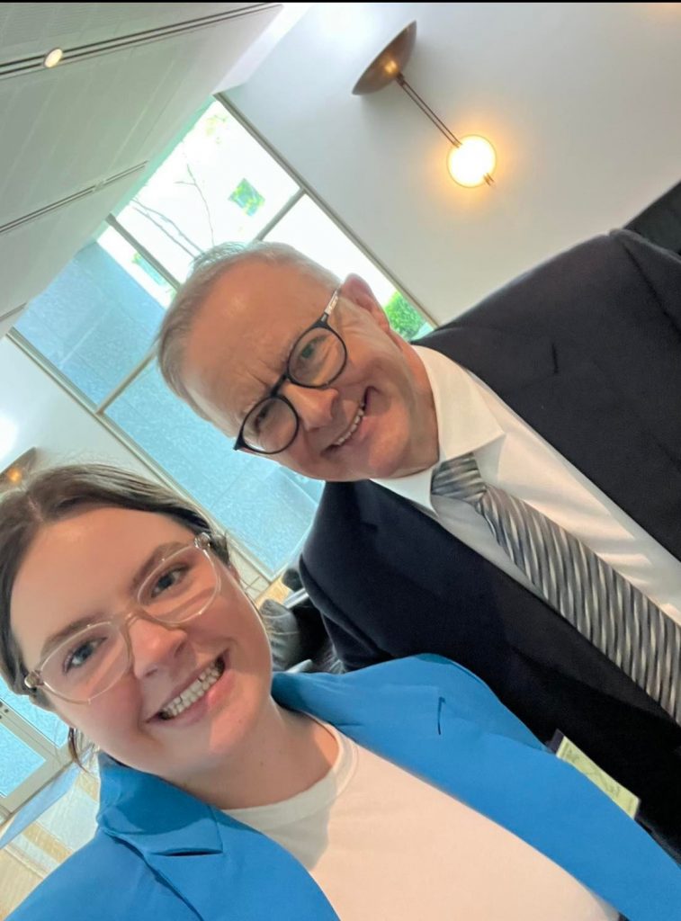 A selfie with Prime Minister Anthony Albanese.