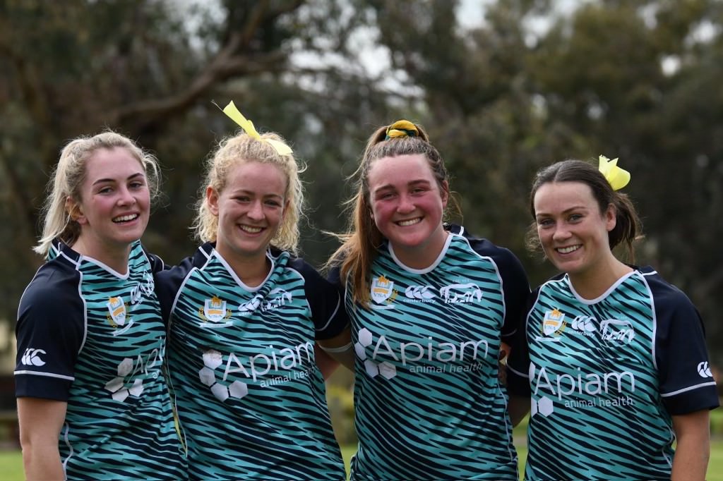 Meg and her team mates in the Wagga Ag College Rugby Team.