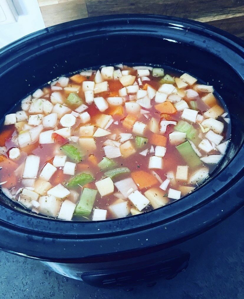 Michelle's slow cooker vegetable soup.