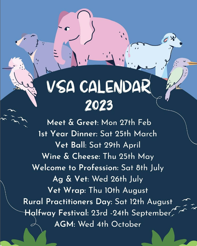 The VSA Calendar for 2023.