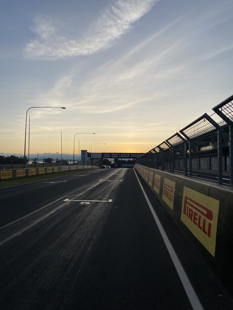 Part of the routine: Cooper's run up Mount Panorama.