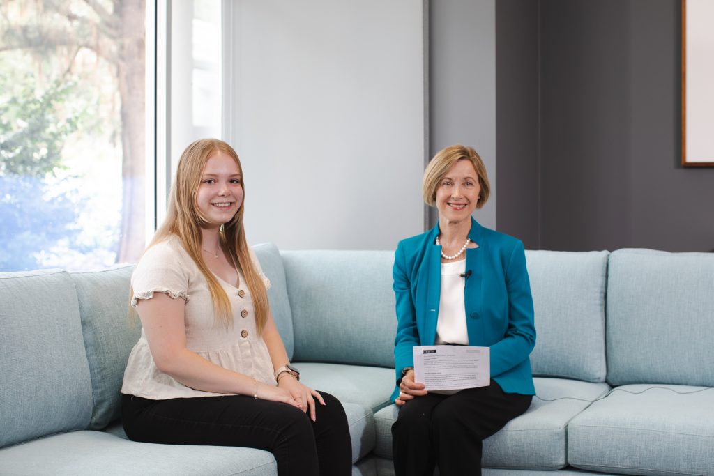 Vice-Chancellor Professor Renée Leon and I (Faith Hanstock) after the interview.