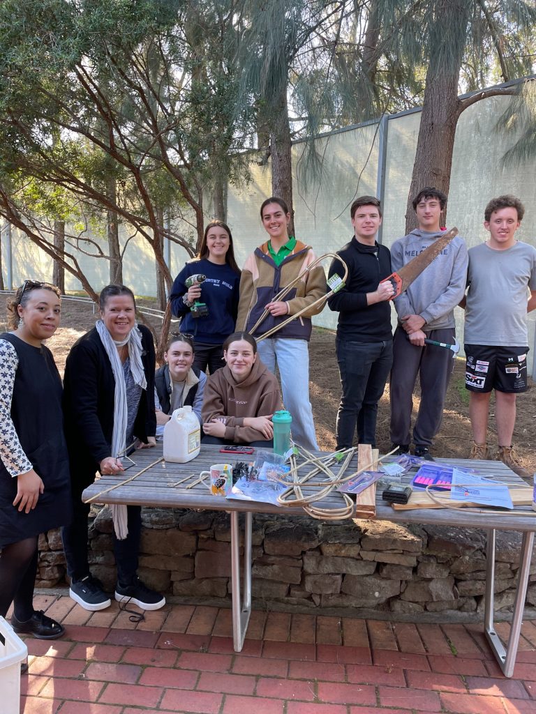 
 Albury Enviro Club creating 'Bee Hotels'.