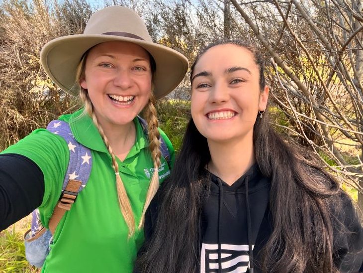 Zoe and her Sustainability colleague on Plant-a-Tree Day. 