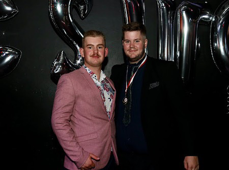 Bryce and his mate at the CSUFC Presentation Night 2022.