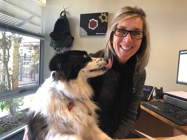 Ruth and her study buddy Miss Bridget.