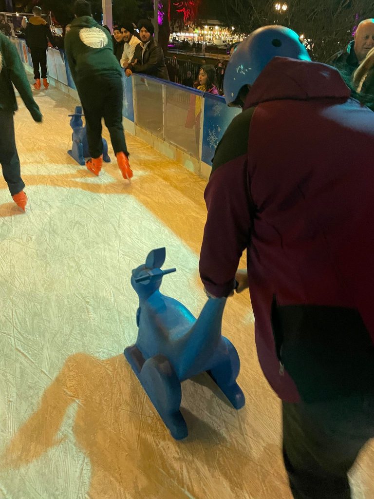 If ice-skating isn't for you, the blue kangaroos come into play.