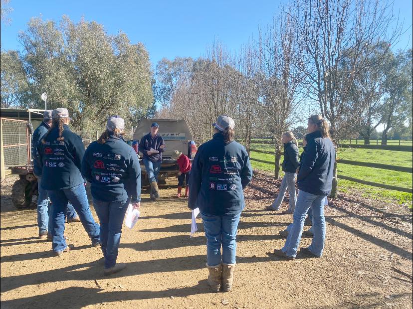 The Team visiting the Holbrook Veterinary Clinic. [Photo taken from the Charles Sturt MJC Facebook Page.]