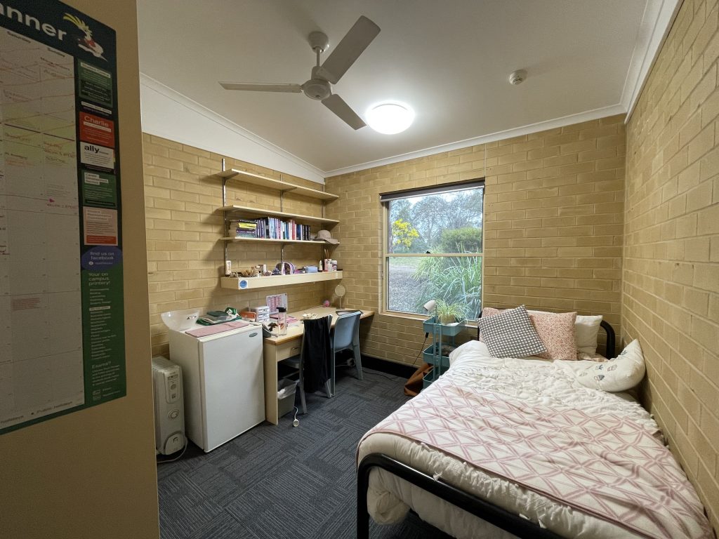 On campus rooms can be quite small.